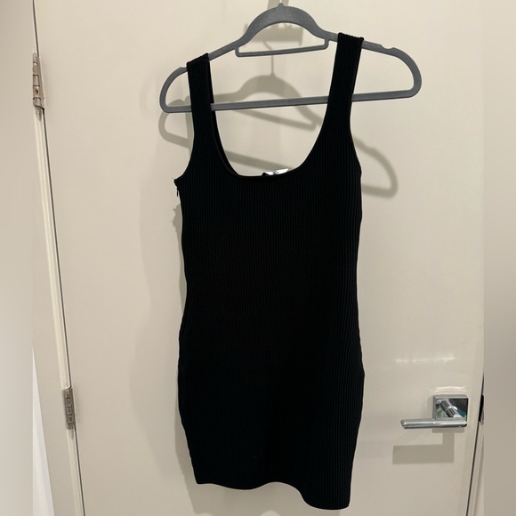 Princess Polly black tank dress with a ribbed texture - Picture 4 of 4